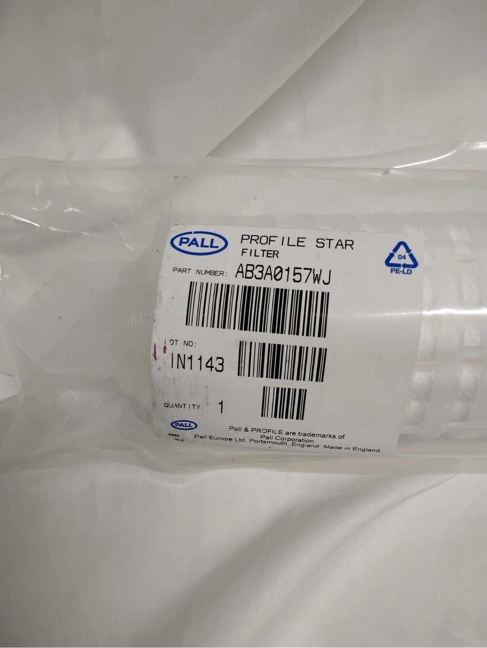 AB3A0157WJ PALL FILTER. NEW